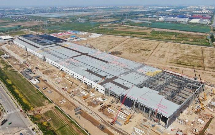 特斯拉上海工厂最新进展,七月底完工